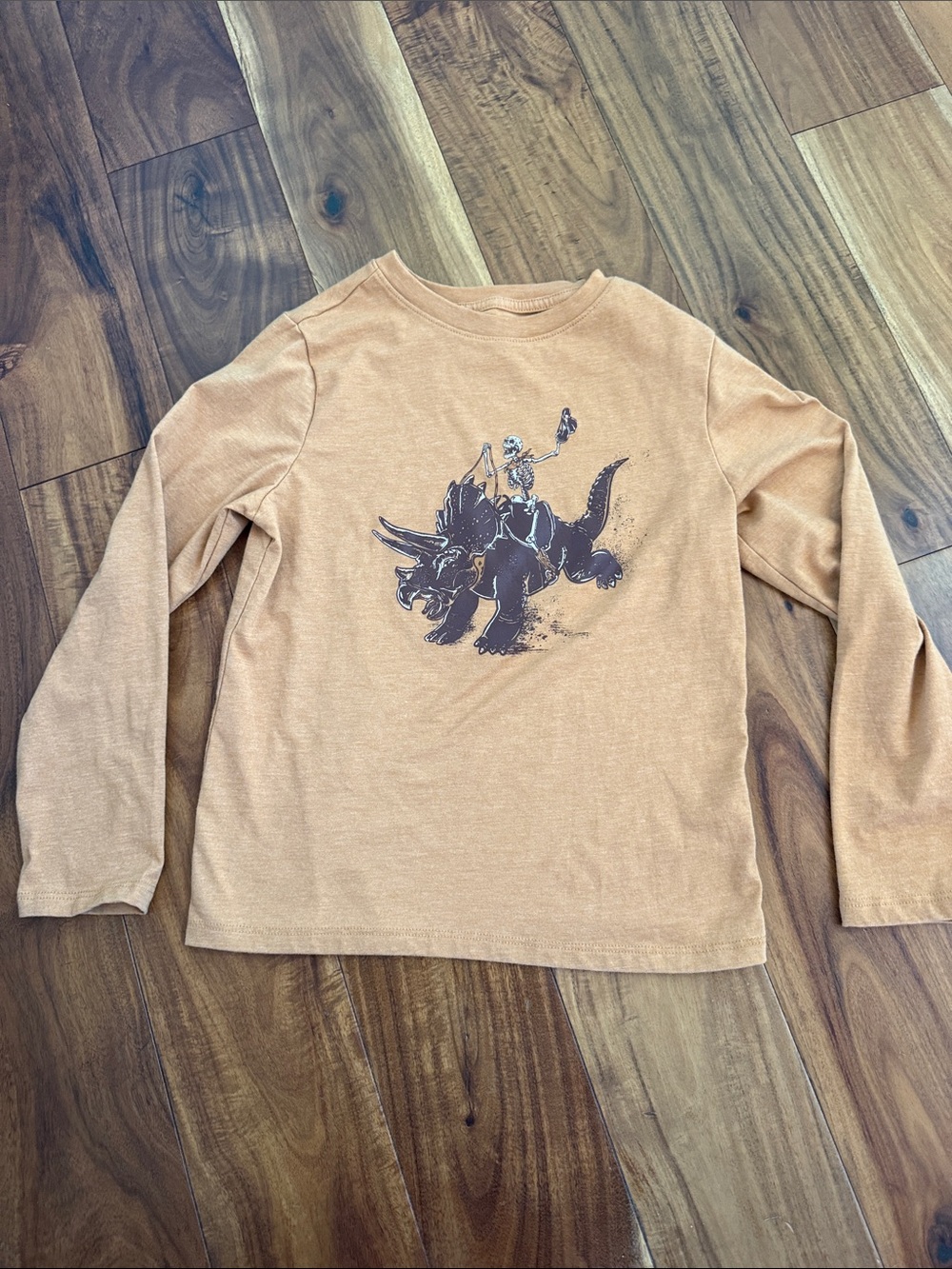 Cat & Jack Long-Sleeve Triceratops Rider Tee - Tan